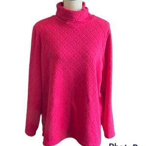 CROFT & BARROW-PINK TURTLE NECK-SIZE XXL